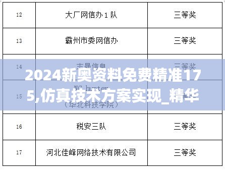 2024新奥资料免费精准175,仿真技术方案实现_精华版FYL5.59