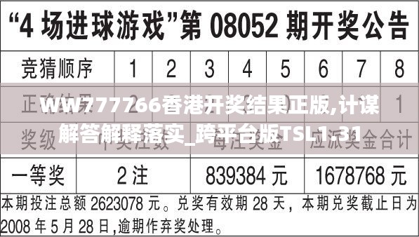 WW777766香港开奖结果正版,计谋解答解释落实_跨平台版TSL1.31
