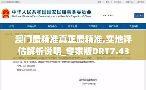 澳门最精准真正最精准,实地评估解析说明_专家版DRT7.43