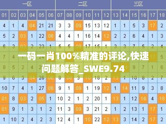 一码一肖100%精准的评论,快速问题解答_SWE9.74
