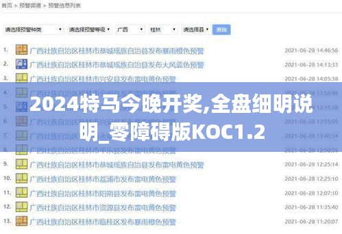 2024特马今晚开奖,全盘细明说明_零障碍版KOC1.2