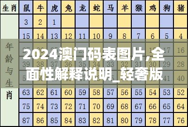 2024澳门码表图片,全面性解释说明_轻奢版JXF1.96