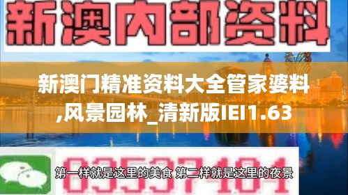 新澳门精准资料大全管家婆料,风景园林_清新版IEI1.63