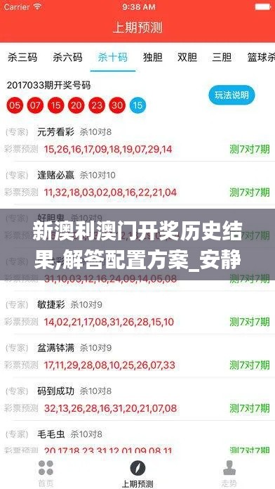 新澳利澳门开奖历史结果,解答配置方案_安静版VEL10.29