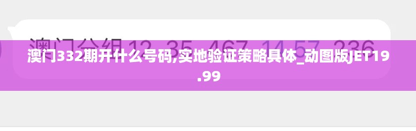 澳门332期开什么号码,实地验证策略具体_动图版JET19.99