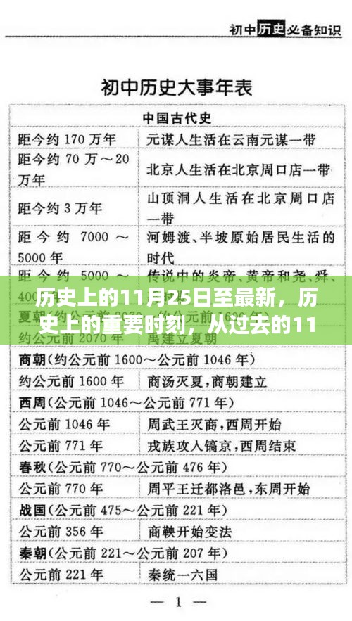 历史上的11月25日，重要时刻的足迹概览与要点详解