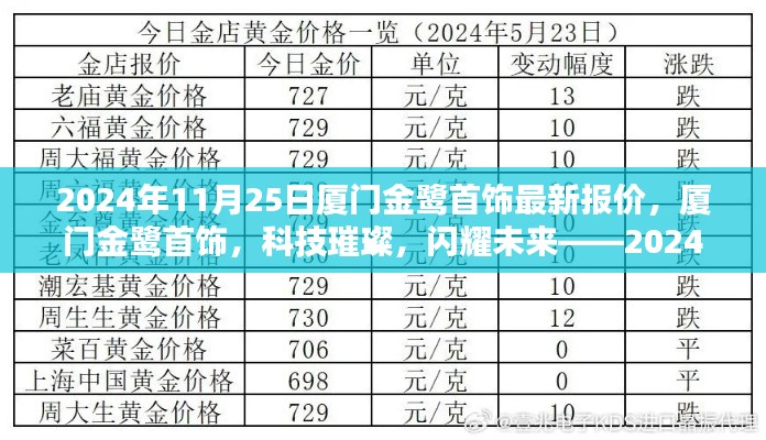 厦门金鹭首饰最新报价与体验指南，科技璀璨，闪耀未来（2024年11月25日）