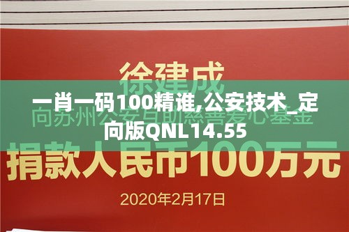 一肖一码100精谁,公安技术_定向版QNL14.55