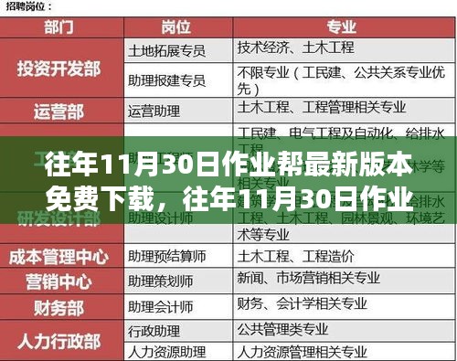 往年11月30日作业帮最新版免费下载，智能学习前沿体验