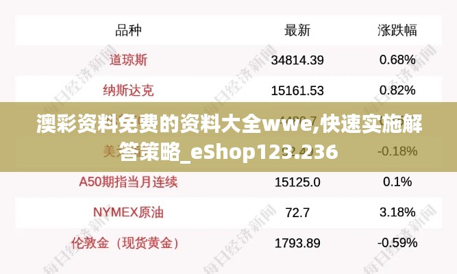 澳彩资料免费的资料大全wwe,快速实施解答策略_eShop123.236