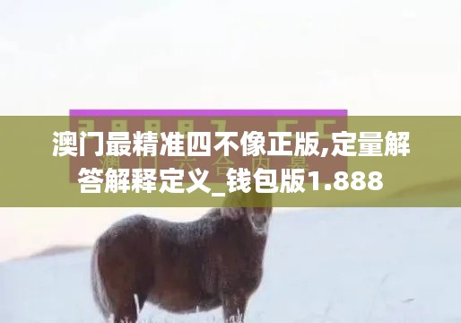 澳门最精准四不像正版,定量解答解释定义_钱包版1.888