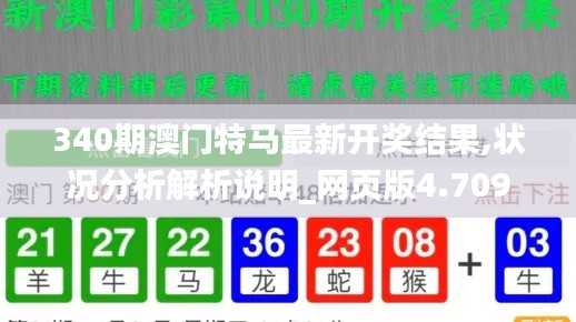 340期澳门特马最新开奖结果,状况分析解析说明_网页版4.709