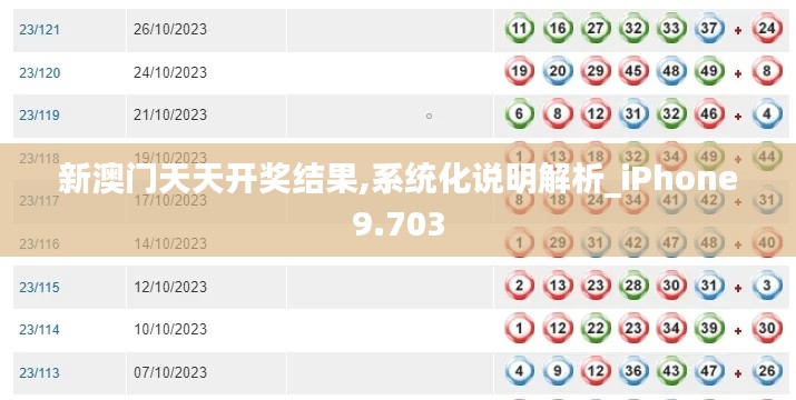 新澳门天天开奖结果,系统化说明解析_iPhone9.703