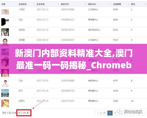 新澳门内部资料精准大全,澳门最准一码一码揭秘_Chromebook9.655