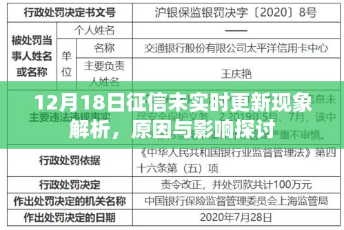 12月18日征信未实时更新现象深度解析，原因探究与影响探讨