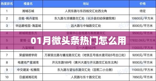 01月微头条热门使用指南