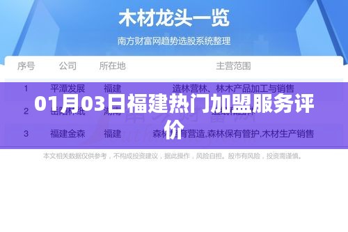 福建加盟服务评价，最新热门加盟项目解析