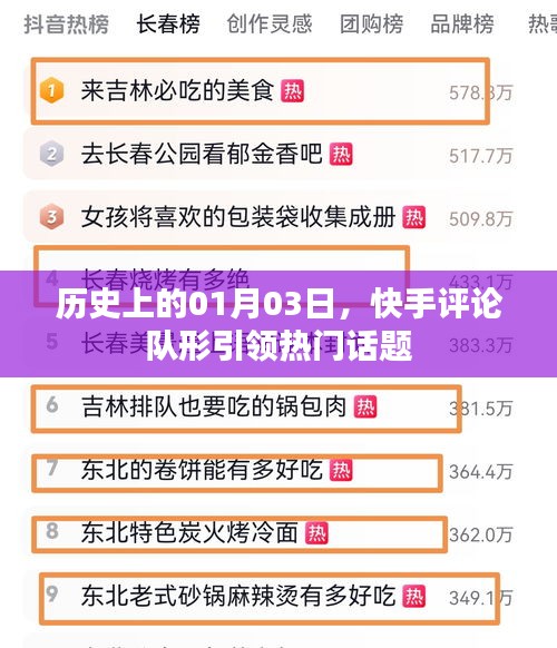 快手评论队形引爆热门话题，历史上的今天回顾