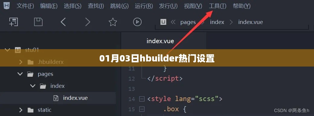 hbuilder热门设置详解，一键设置，轻松上手（日期，01月03日）