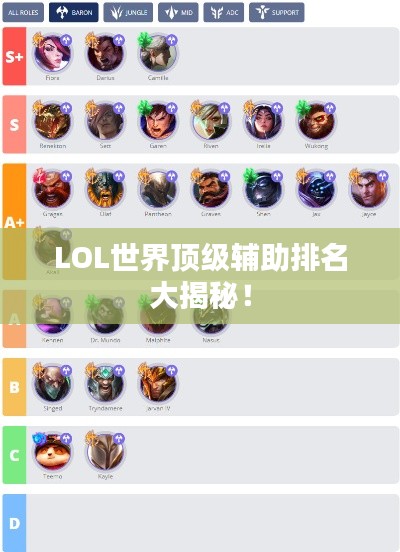 LOL世界顶级辅助排名大揭秘！